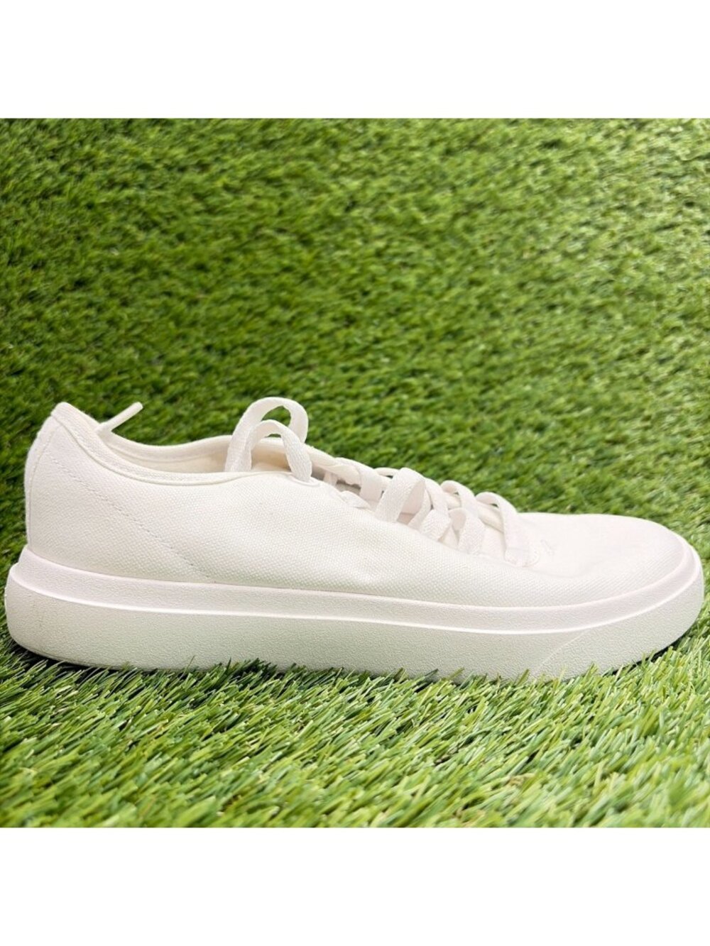 Allbirds Canvas Piper 2 Womens Size 7 White Athletic Running Shoes Sneakers